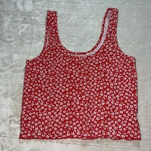 PacSun Red Floral Tank Top